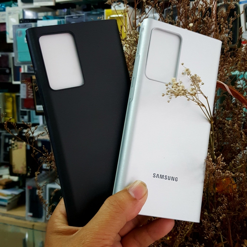 Bao Da Samsung Galaxy Note 20 Ultra Led View Cover Chính Hãng được làm từ chất liệu da công nghiệp cao cấp, toàn bộ mặt trước và mặt sau đều là da đóng tắt và nhận cuộc gọi trực tiếp trên bề mặt bao da